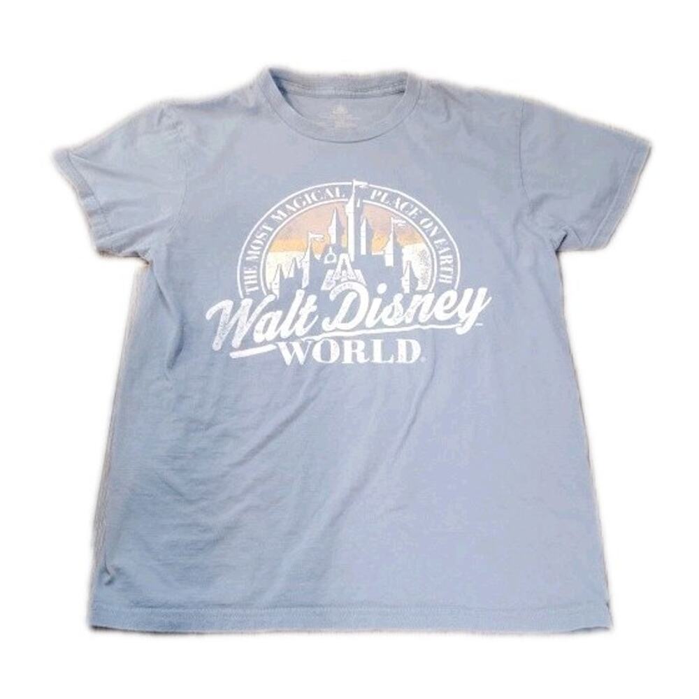 Walt Disney World Blue T-shirt Youth Small Vacation Tee